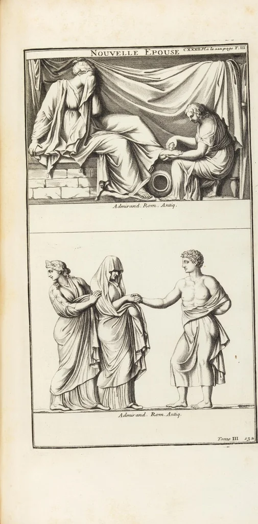 An illustration from (Band 3,2): L' Antiquité Expliquée Et Représentée En Figures: Les Usages de la vie; Tome Troisieme Seconde Partie, leaf 51