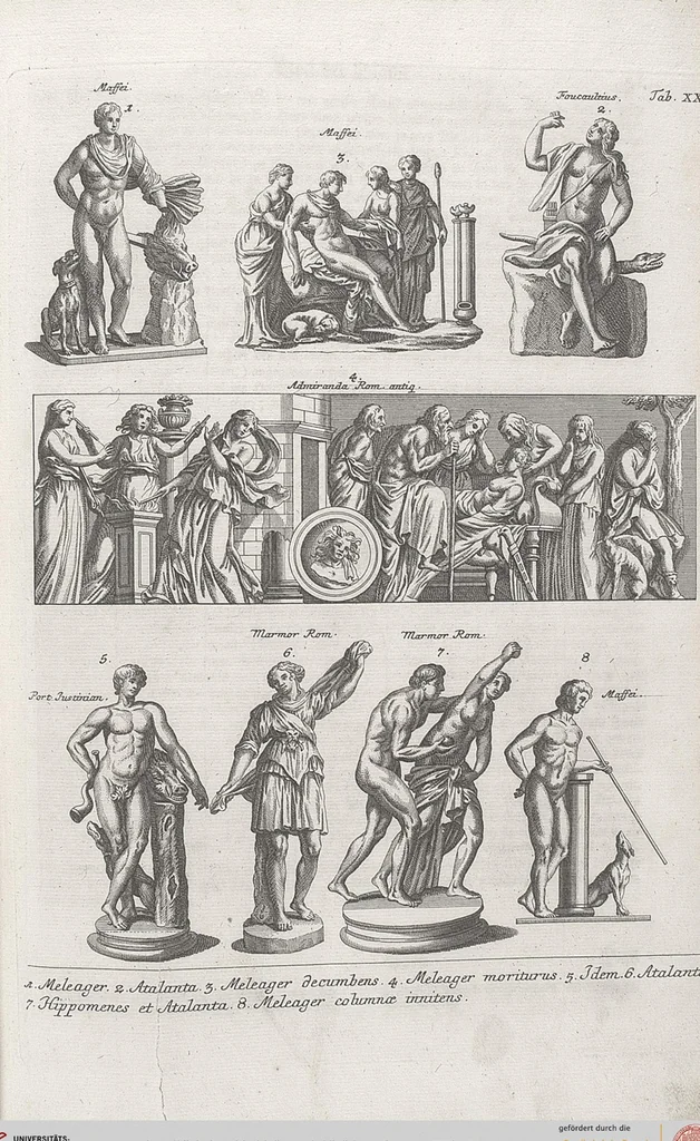 An illustration from Griechische und Römische Alterthümer: welche der berühmte P. Montfaucon ehemals samt den dazu gehörigen Supplementen in zehen Bänden in Folio, an das Licht gestellet hat, ..., 1757, leaf 103
