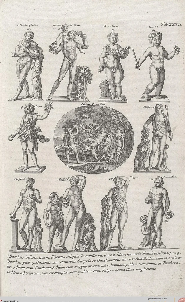 An illustration from Griechische und Römische Alterthümer: welche der berühmte P. Montfaucon ehemals samt den dazu gehörigen Supplementen in zehen Bänden in Folio, an das Licht gestellet hat, ..., 1757, leaf 137