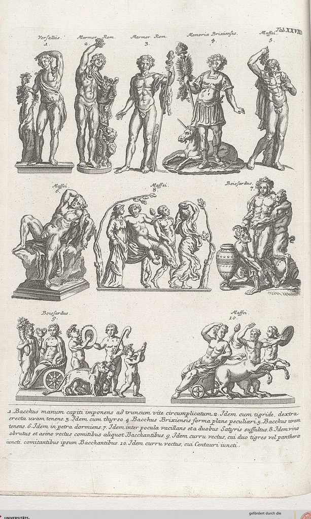 An illustration from Griechische und Römische Alterthümer: welche der berühmte P. Montfaucon ehemals samt den dazu gehörigen Supplementen in zehen Bänden in Folio, an das Licht gestellet hat, ..., 1757, leaf 140