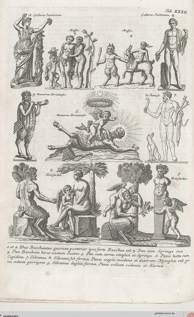 An illustration from Griechische und Römische Alterthümer: welche der berühmte P. Montfaucon ehemals samt den dazu gehörigen Supplementen in zehen Bänden in Folio, an das Licht gestellet hat, ..., 1757, leaf 154