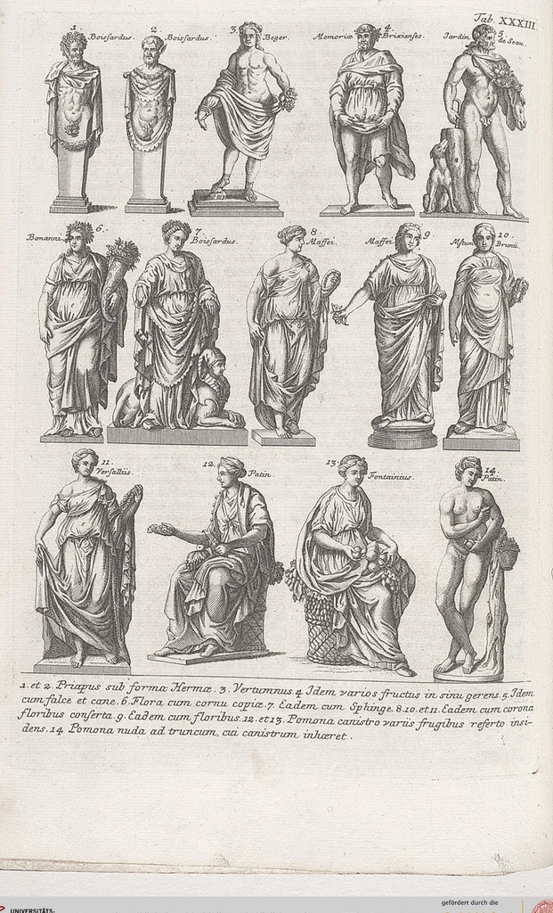An illustration from Griechische und Römische Alterthümer: welche der berühmte P. Montfaucon ehemals samt den dazu gehörigen Supplementen in zehen Bänden in Folio, an das Licht gestellet hat, ..., 1757, leaf 158