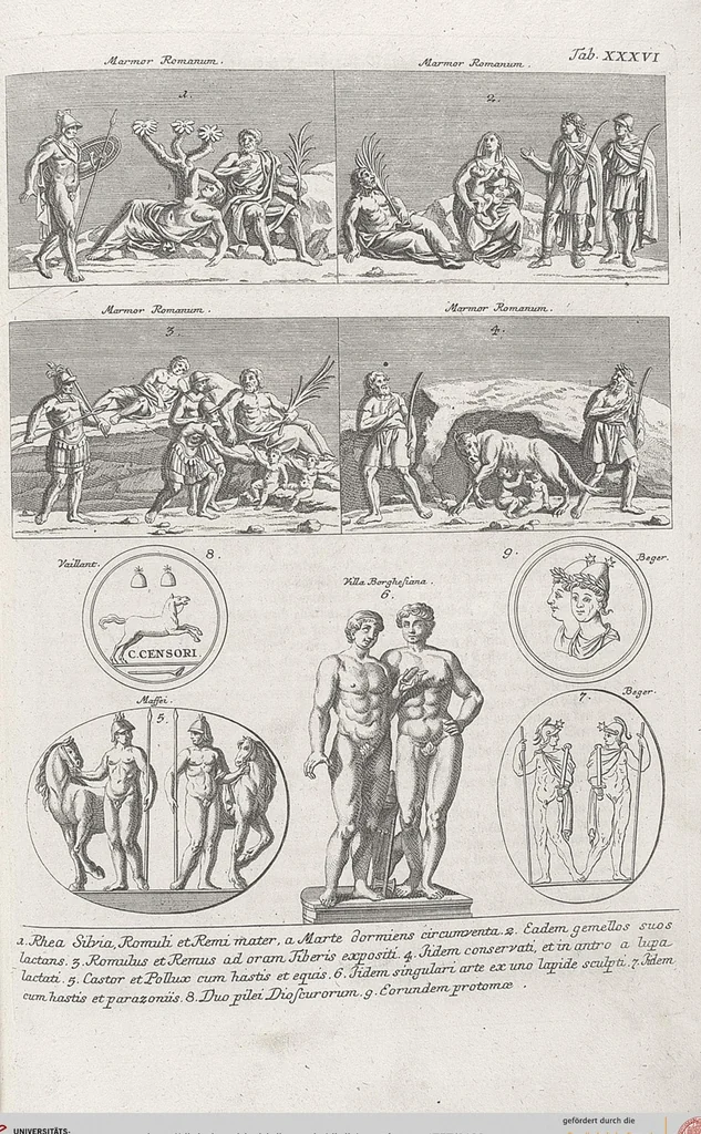 An illustration from Griechische und Römische Alterthümer: welche der berühmte P. Montfaucon ehemals samt den dazu gehörigen Supplementen in zehen Bänden in Folio, an das Licht gestellet hat, ..., 1757, leaf 169