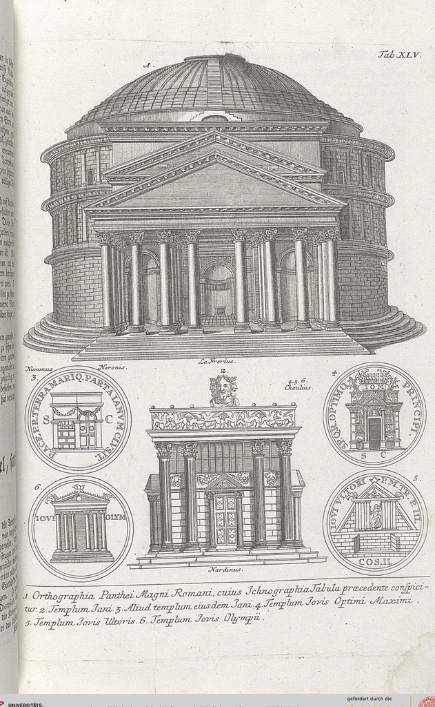 An illustration from Griechische und Römische Alterthümer: welche der berühmte P. Montfaucon ehemals samt den dazu gehörigen Supplementen in zehen Bänden in Folio, an das Licht gestellet hat, ..., 1757, leaf 231
