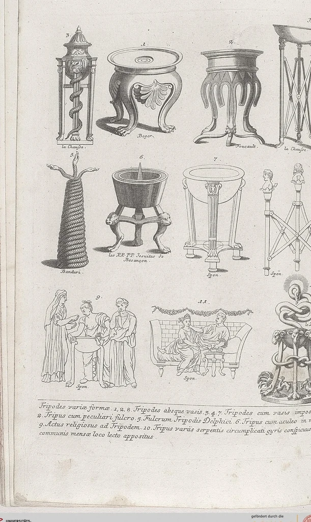 An illustration from Griechische und Römische Alterthümer: welche der berühmte P. Montfaucon ehemals samt den dazu gehörigen Supplementen in zehen Bänden in Folio, an das Licht gestellet hat, ..., 1757, leaf 264