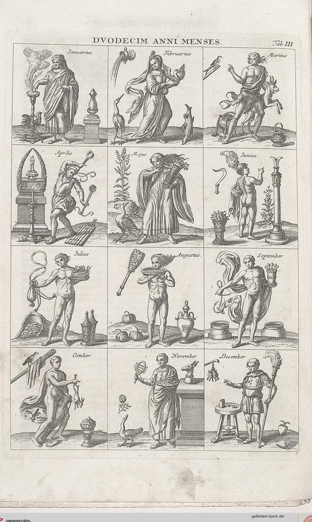 An illustration from Griechische und Römische Alterthümer: welche der berühmte P. Montfaucon ehemals samt den dazu gehörigen Supplementen in zehen Bänden in Folio, an das Licht gestellet hat, ..., 1757, leaf 30