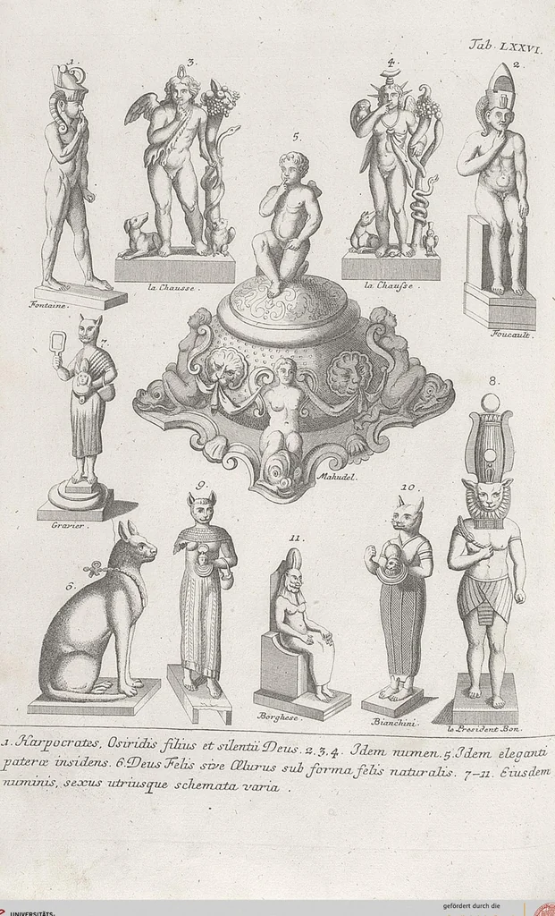 An illustration from Griechische und Römische Alterthümer: welche der berühmte P. Montfaucon ehemals samt den dazu gehörigen Supplementen in zehen Bänden in Folio, an das Licht gestellet hat, ..., 1757, leaf 361