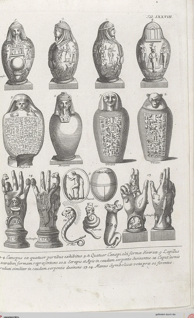 An illustration from Griechische und Römische Alterthümer: welche der berühmte P. Montfaucon ehemals samt den dazu gehörigen Supplementen in zehen Bänden in Folio, an das Licht gestellet hat, ..., 1757, leaf 372