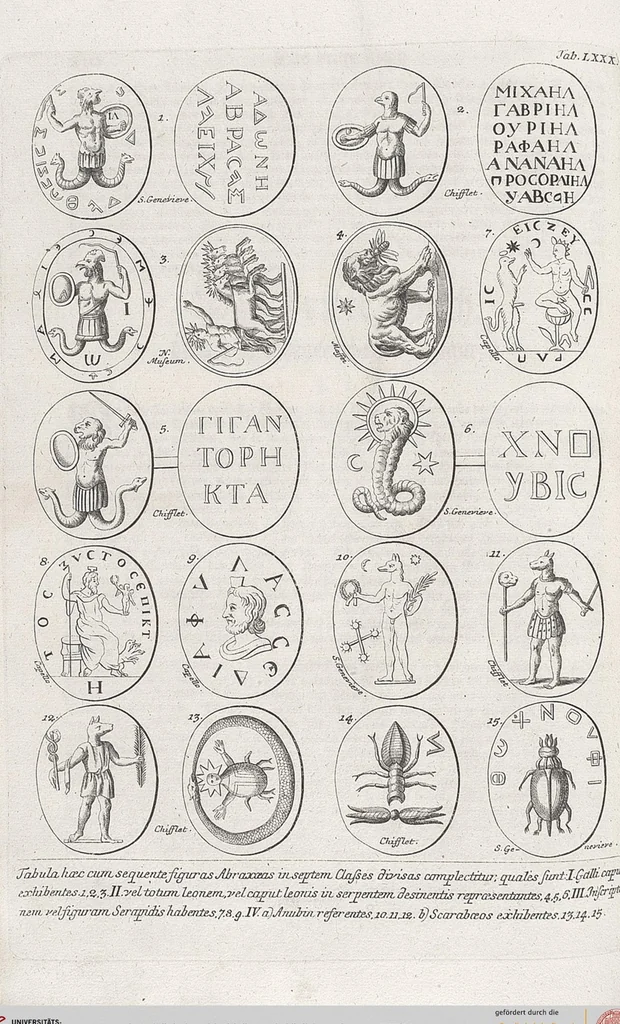 An illustration from Griechische und Römische Alterthümer: welche der berühmte P. Montfaucon ehemals samt den dazu gehörigen Supplementen in zehen Bänden in Folio, an das Licht gestellet hat, ..., 1757, leaf 383