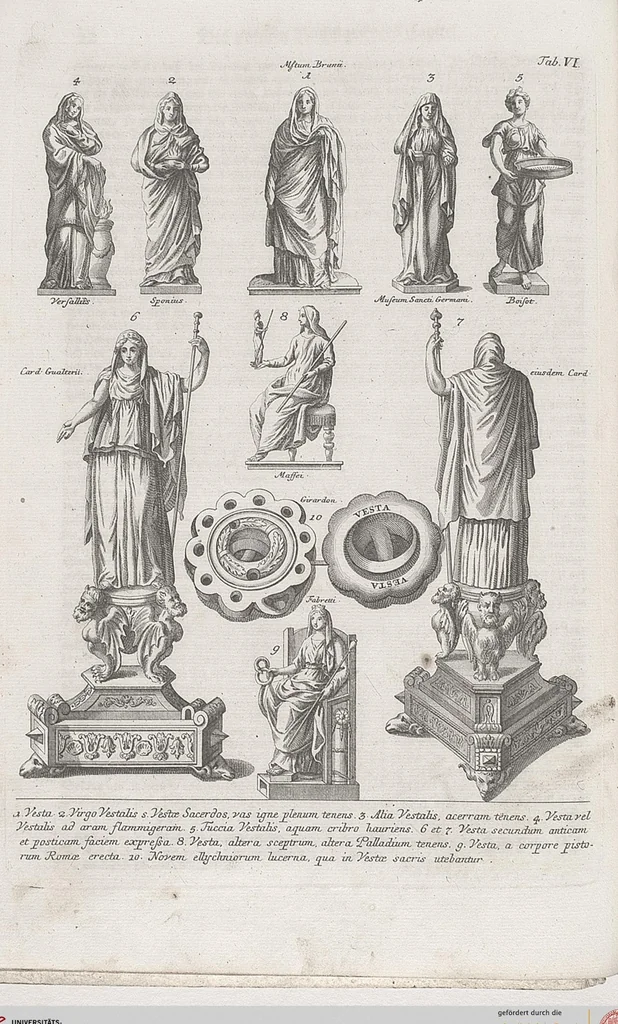 An illustration from Griechische und Römische Alterthümer: welche der berühmte P. Montfaucon ehemals samt den dazu gehörigen Supplementen in zehen Bänden in Folio, an das Licht gestellet hat, ..., 1757, leaf 48