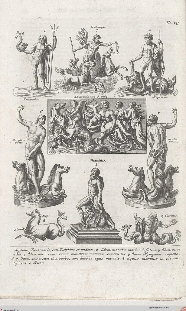 An illustration from Griechische und Römische Alterthümer: welche der berühmte P. Montfaucon ehemals samt den dazu gehörigen Supplementen in zehen Bänden in Folio, an das Licht gestellet hat, ..., 1757, leaf 52