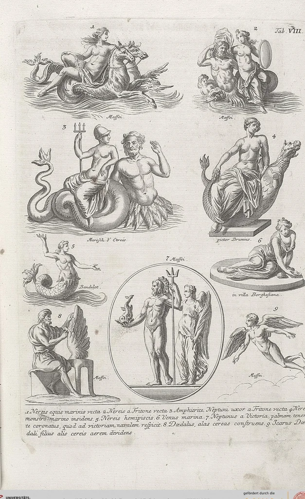 An illustration from Griechische und Römische Alterthümer: welche der berühmte P. Montfaucon ehemals samt den dazu gehörigen Supplementen in zehen Bänden in Folio, an das Licht gestellet hat, ..., 1757, leaf 55