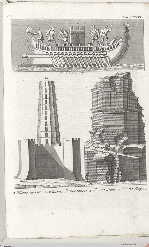 An illustration from Griechische und Römische Alterthümer: welche der berühmte P. Montfaucon ehemals samt den dazu gehörigen Supplementen in zehen Bänden in Folio, an das Licht gestellet hat, ..., 1757, leaf 646