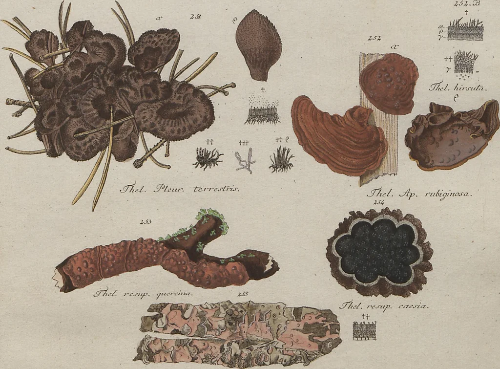 An illustration from Das System der Pilze und Schwämme: ein Versuch, 1817, leaf 504