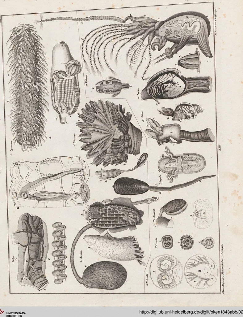 An illustration from Abbildungen zu Oken's Allgemeiner Naturgeschichte für alle Stände, 1843, leaf 223