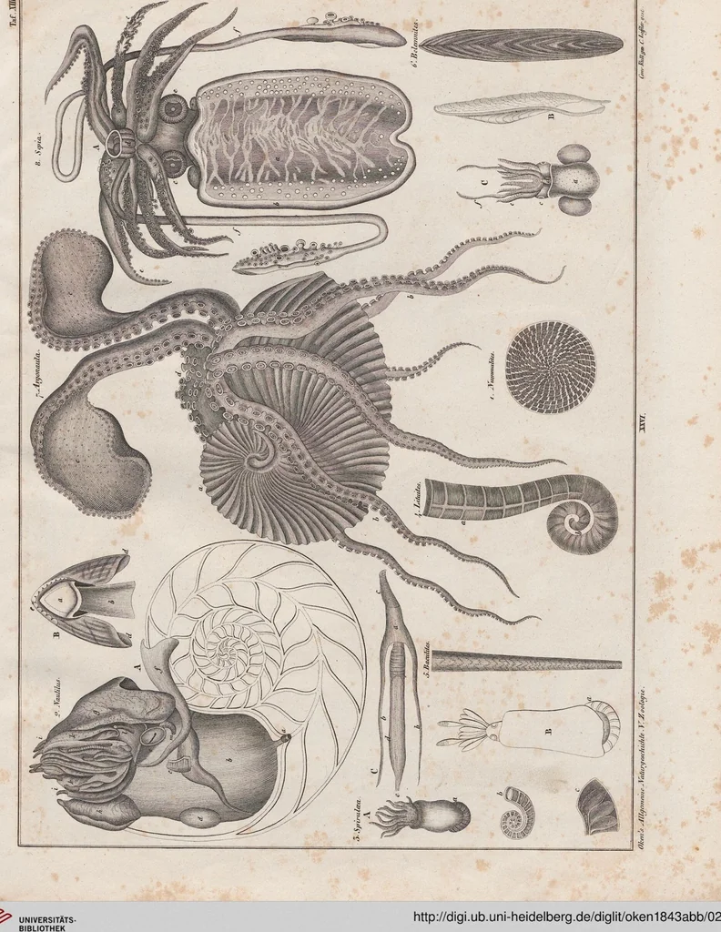 An illustration from Abbildungen zu Oken's Allgemeiner Naturgeschichte für alle Stände, 1843, leaf 225