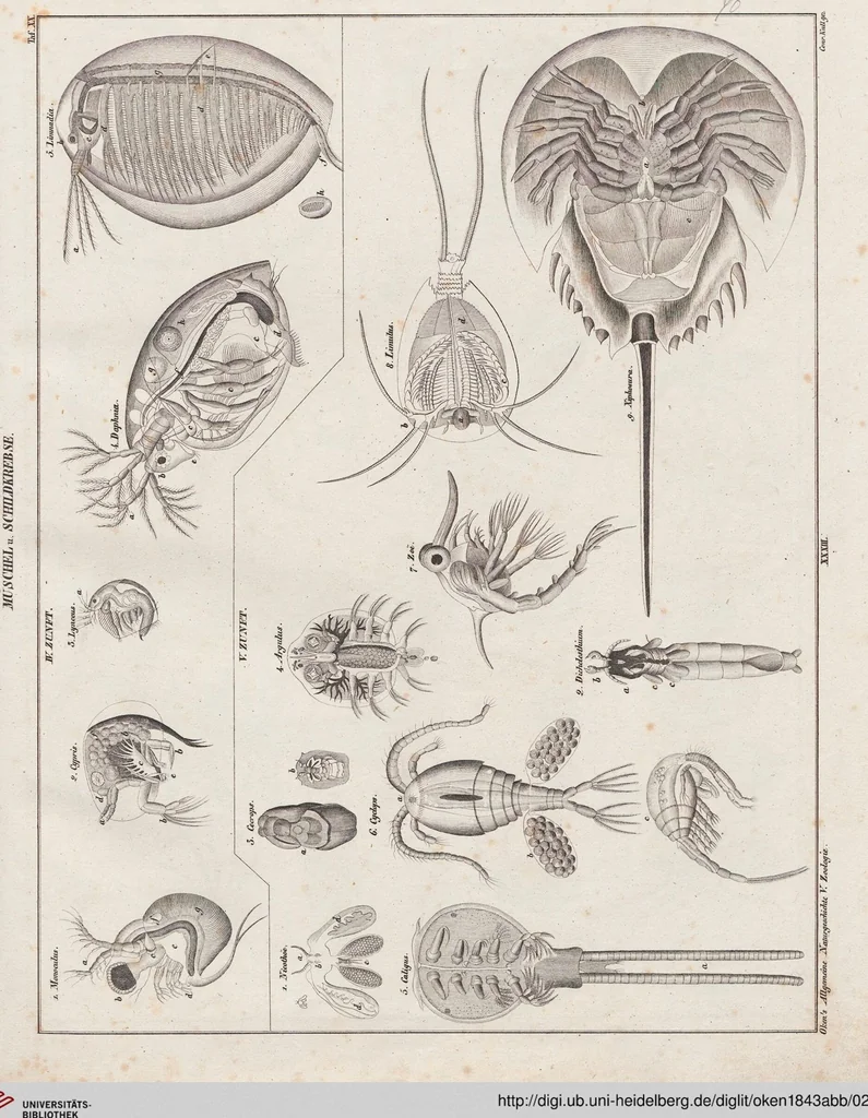 An illustration from Abbildungen zu Oken's Allgemeiner Naturgeschichte für alle Stände, 1843, leaf 235