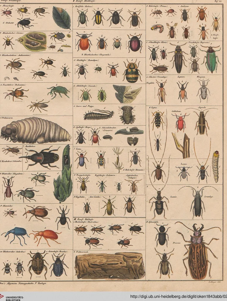 An illustration from Abbildungen zu Oken's Allgemeiner Naturgeschichte für alle Stände, 1843, leaf 248