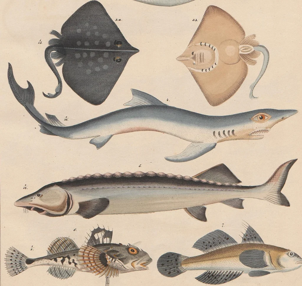 An illustration from Abbildungen zu Oken's Allgemeiner Naturgeschichte für alle Stände, 1843, leaf 254