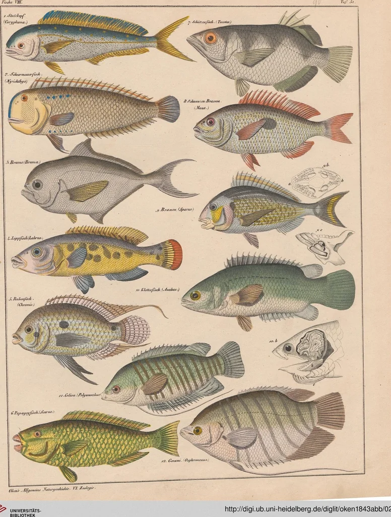 An illustration from Abbildungen zu Oken's Allgemeiner Naturgeschichte für alle Stände, 1843, leaf 261
