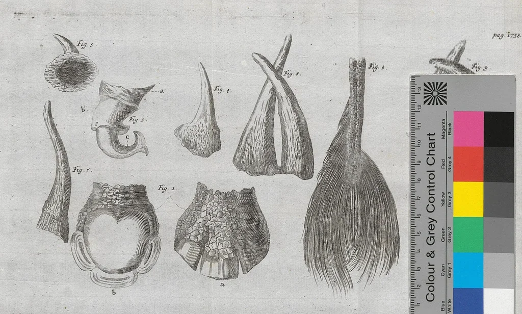 An illustration from Die Natürliche Historie Des Nashorns, 1747, leaf 20