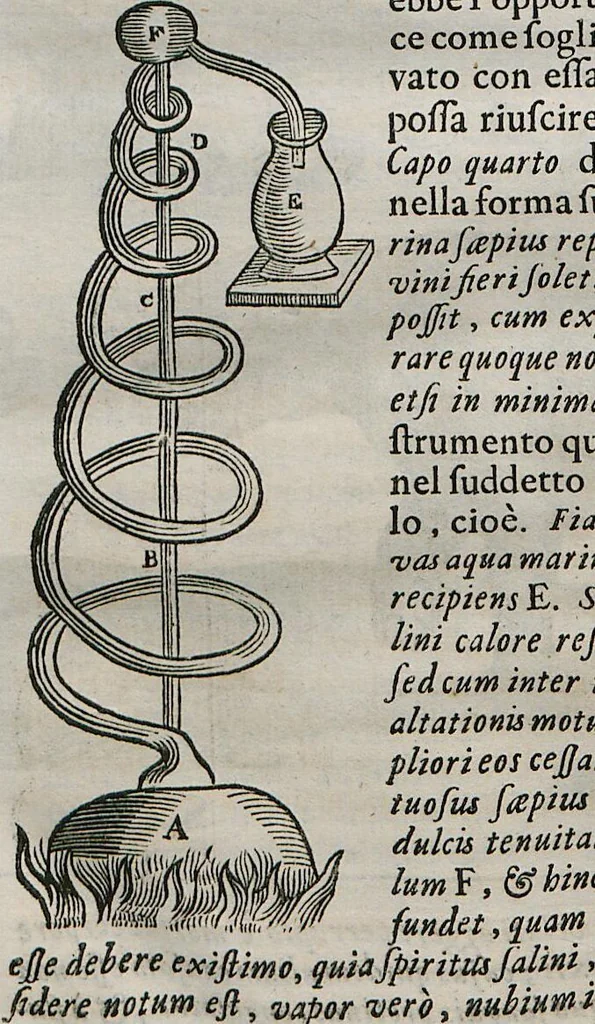 An illustration from Prodomo Apologetico alli Studi Chircheriani: Opera di Gioseffo Petrucci ..., Nella quale con un'apparato di Saggi diversi, si dà prova dell'esquisito Studio ha tenuto ... Atanasio Chircher, Circa il credere all'opinioni degli Scrittori ..., 1677, leaf 177