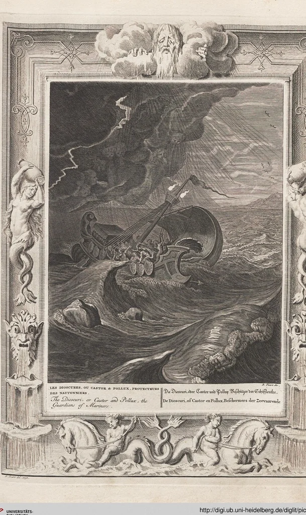 An illustration from Neueröffneter Musen-Tempel: welcher das allermerkwürdigste, aus den Fabeln der Alten in 60 auserlesenen und schönen Kupfern von Bernard Picart und andern kunstreichen Männern vorstellet ; mit deutlichen Erklärungen und Anmerkungen, 1754, leaf 124
