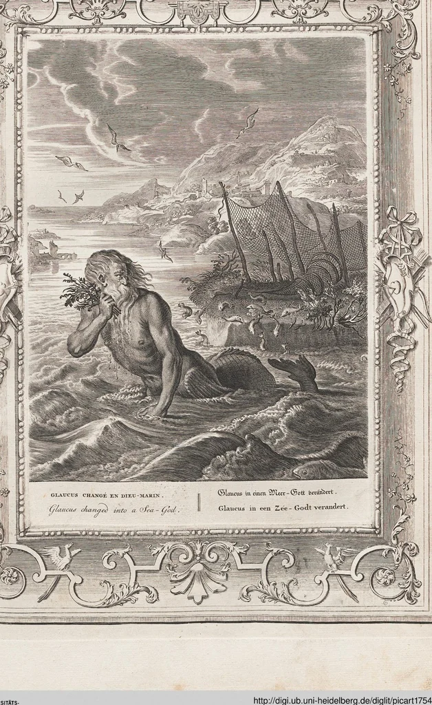 An illustration from Neueröffneter Musen-Tempel: welcher das allermerkwürdigste, aus den Fabeln der Alten in 60 auserlesenen und schönen Kupfern von Bernard Picart und andern kunstreichen Männern vorstellet ; mit deutlichen Erklärungen und Anmerkungen, 1754, leaf 132
