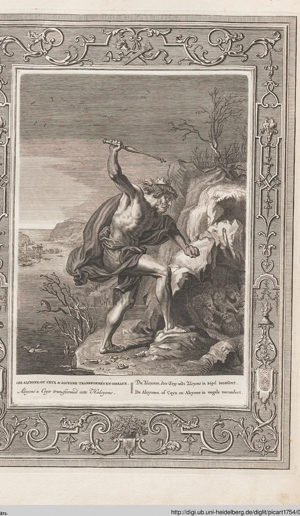 An illustration from Neueröffneter Musen-Tempel: welcher das allermerkwürdigste, aus den Fabeln der Alten in 60 auserlesenen und schönen Kupfern von Bernard Picart und andern kunstreichen Männern vorstellet ; mit deutlichen Erklärungen und Anmerkungen, 1754, leaf 149