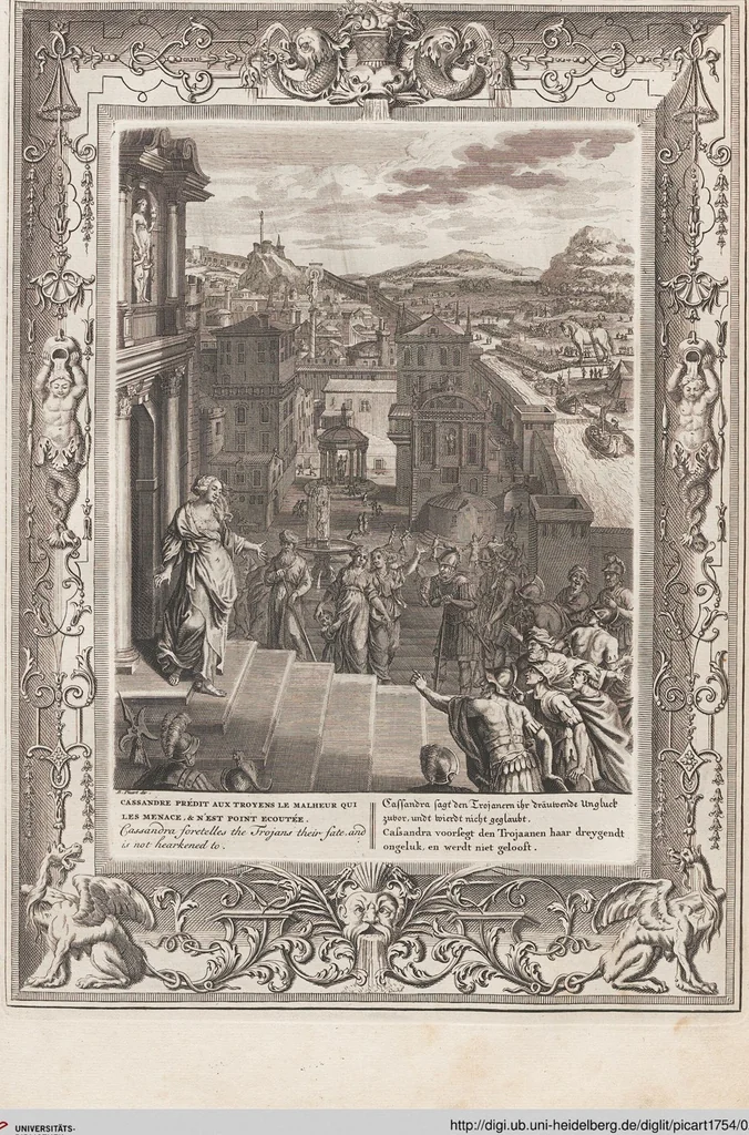 An illustration from Neueröffneter Musen-Tempel: welcher das allermerkwürdigste, aus den Fabeln der Alten in 60 auserlesenen und schönen Kupfern von Bernard Picart und andern kunstreichen Männern vorstellet ; mit deutlichen Erklärungen und Anmerkungen, 1754, leaf 207
