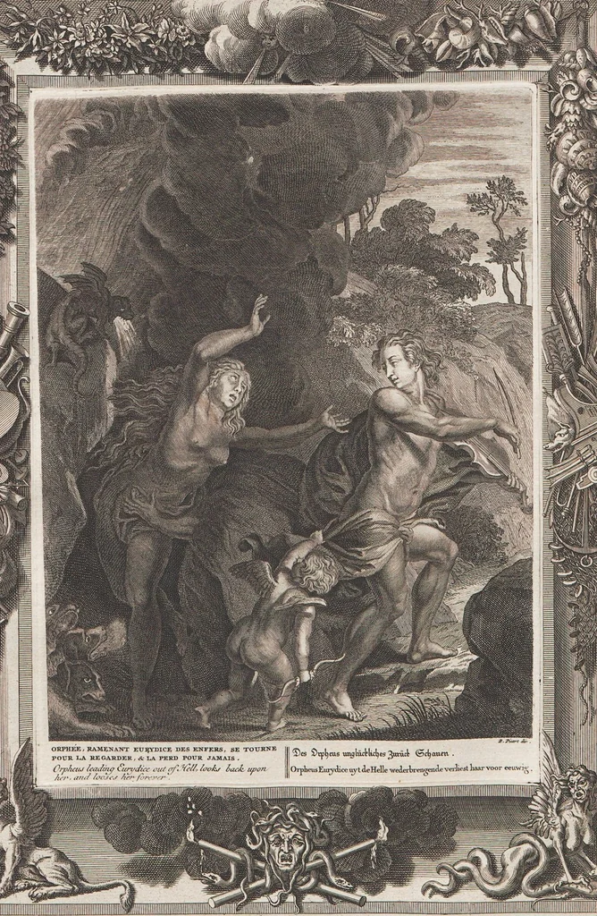 An illustration from Neueröffneter Musen-Tempel: welcher das allermerkwürdigste, aus den Fabeln der Alten in 60 auserlesenen und schönen Kupfern von Bernard Picart und andern kunstreichen Männern vorstellet ; mit deutlichen Erklärungen und Anmerkungen, 1754, leaf 216