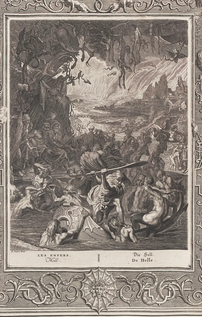An illustration from Neueröffneter Musen-Tempel: welcher das allermerkwürdigste, aus den Fabeln der Alten in 60 auserlesenen und schönen Kupfern von Bernard Picart und andern kunstreichen Männern vorstellet ; mit deutlichen Erklärungen und Anmerkungen, 1754, leaf 221