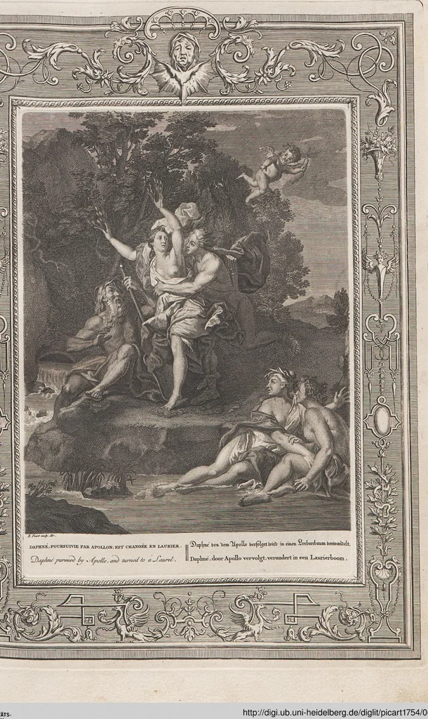 An illustration from Neueröffneter Musen-Tempel: welcher das allermerkwürdigste, aus den Fabeln der Alten in 60 auserlesenen und schönen Kupfern von Bernard Picart und andern kunstreichen Männern vorstellet ; mit deutlichen Erklärungen und Anmerkungen, 1754, leaf 63