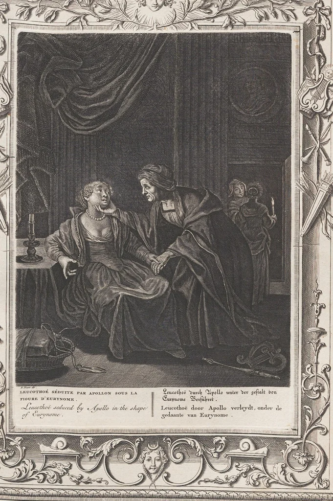 An illustration from Neueröffneter Musen-Tempel: welcher das allermerkwürdigste, aus den Fabeln der Alten in 60 auserlesenen und schönen Kupfern von Bernard Picart und andern kunstreichen Männern vorstellet ; mit deutlichen Erklärungen und Anmerkungen, 1754, leaf 66
