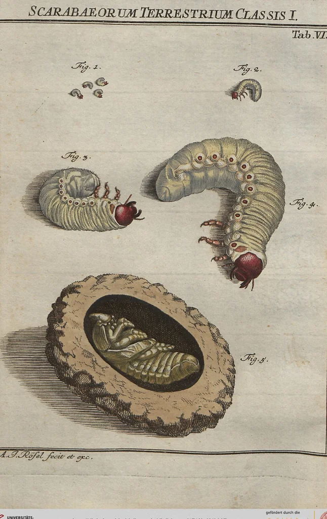An illustration from (Band 2): ... welcher acht Classen verschiedener sowohl inländischer, als auch einiger ausländischer Insecte enthält, 1749, leaf 87