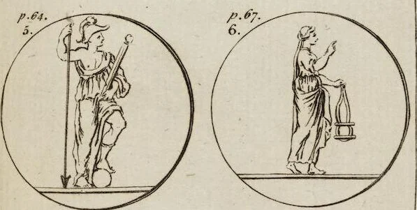 An illustration from A Guide To Classical Learning: Or, Polymetis Abridged: Containing, I. By Way of Introduction, the Characters of the Latin Poets and their Work ... II. An Inquiry concerning the Agreement between the Works of the Roman Poets and the Remains of the Antient Artists ... Being a Work absolutely necessary, not only for the Right Understanding of the Classics, but also for forming in Young Minds a True Taste for the Beauties of Poetry, Sculpture, and Painting, 1786, leaf 131