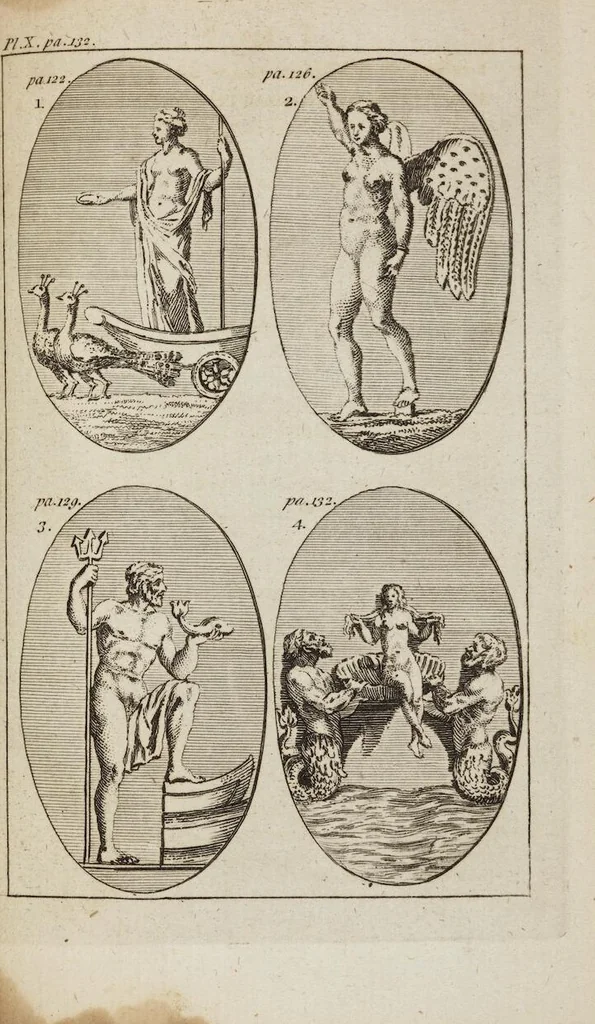 An illustration from A Guide To Classical Learning: Or, Polymetis Abridged: Containing, I. By Way of Introduction, the Characters of the Latin Poets and their Work ... II. An Inquiry concerning the Agreement between the Works of the Roman Poets and the Remains of the Antient Artists ... Being a Work absolutely necessary, not only for the Right Understanding of the Classics, but also for forming in Young Minds a True Taste for the Beauties of Poetry, Sculpture, and Painting, 1786, leaf 201