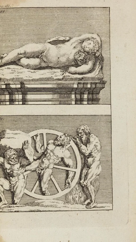 An illustration from A Guide To Classical Learning: Or, Polymetis Abridged: Containing, I. By Way of Introduction, the Characters of the Latin Poets and their Work ... II. An Inquiry concerning the Agreement between the Works of the Roman Poets and the Remains of the Antient Artists ... Being a Work absolutely necessary, not only for the Right Understanding of the Classics, but also for forming in Young Minds a True Taste for the Beauties of Poetry, Sculpture, and Painting, 1786, leaf 253