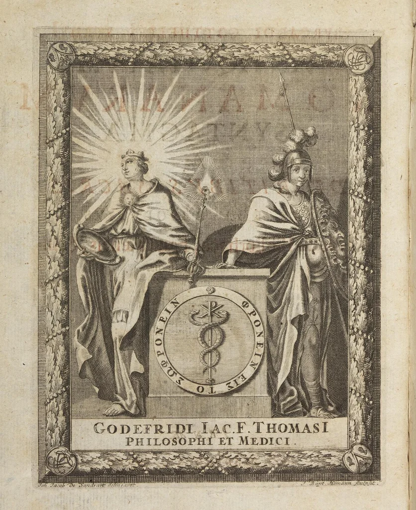 An illustration from Bvrcardi Gotthelffi[i] Struvi[i] Antiqvitatvm Romanarvm Syntagma siue De Ritibvs Sacris Systema Absolvtivs adiecta Bibliotheca, figuris aeneis, & indicibus necessariis, 1701, leaf 6