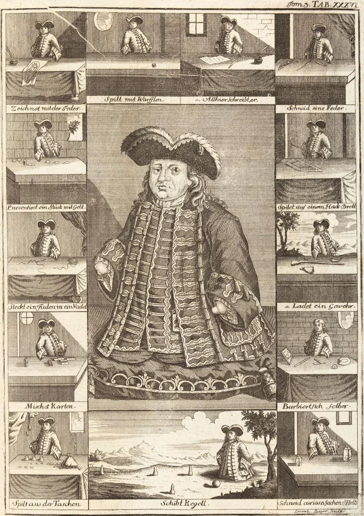 An illustration from (Dritter Theil): Neu-auffgerichtetes Rüst- und Zeughauß Der Natur: Worinnen Die so wundersame/ curiöse/ auch sehr nützliche Machinen und Instrumenten/ deren sich die heutige Naturkündiger in Erforschung der natürlichen Ursachen bedienen/ zu sehen und zu finden sind. Zum Vorschub aller derjenigen/ so der Lateinischen Sprach nicht mächtig sind/ und dennoch ihren Schöpffer in der Natur zu verehren suchen ..., 1714, leaf 156
