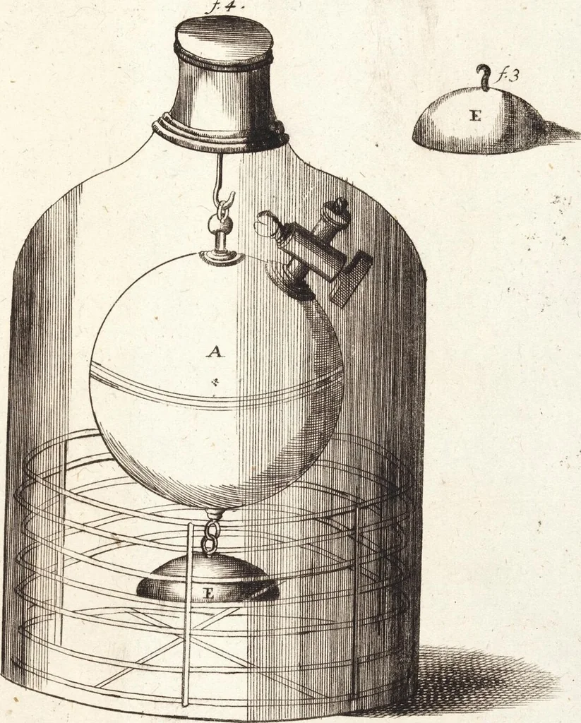 An illustration from (Dritter Theil): Neu-auffgerichtetes Rüst- und Zeughauß Der Natur: Worinnen Die so wundersame/ curiöse/ auch sehr nützliche Machinen und Instrumenten/ deren sich die heutige Naturkündiger in Erforschung der natürlichen Ursachen bedienen/ zu sehen und zu finden sind. Zum Vorschub aller derjenigen/ so der Lateinischen Sprach nicht mächtig sind/ und dennoch ihren Schöpffer in der Natur zu verehren suchen ..., 1714, leaf 25