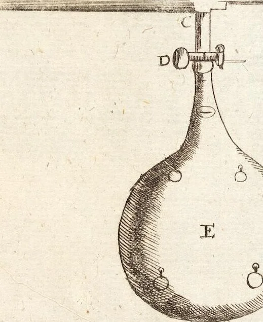 An illustration from (Dritter Theil): Neu-auffgerichtetes Rüst- und Zeughauß Der Natur: Worinnen Die so wundersame/ curiöse/ auch sehr nützliche Machinen und Instrumenten/ deren sich die heutige Naturkündiger in Erforschung der natürlichen Ursachen bedienen/ zu sehen und zu finden sind. Zum Vorschub aller derjenigen/ so der Lateinischen Sprach nicht mächtig sind/ und dennoch ihren Schöpffer in der Natur zu verehren suchen ..., 1714, leaf 59