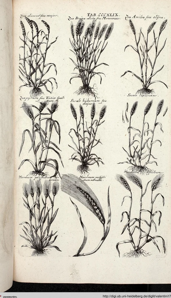 An illustration from Viridarium Reformatum, Seu Regnum Vegetabile, Das ist: Neu-eingerichtetes und Vollständiges Kräuter-Buch: Worinnen auff noch nicht geschehene Weise Derer Vegetabilien, als Kräutern, Sträuchen, Bäumen, Bluhmen und anderer Erd-Gewachsen Art, Krafft und Würckung dergestalt beschrieben werden, daß man dieses Werck statt einer Botanischen Bibliothec haben ... kan, 1719, leaf 987