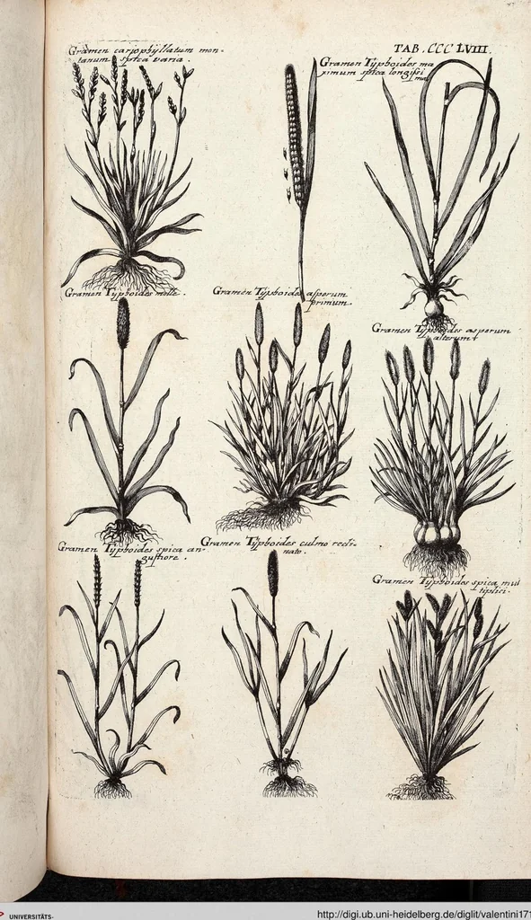An illustration from Viridarium Reformatum, Seu Regnum Vegetabile, Das ist: Neu-eingerichtetes und Vollständiges Kräuter-Buch: Worinnen auff noch nicht geschehene Weise Derer Vegetabilien, als Kräutern, Sträuchen, Bäumen, Bluhmen und anderer Erd-Gewachsen Art, Krafft und Würckung dergestalt beschrieben werden, daß man dieses Werck statt einer Botanischen Bibliothec haben ... kan, 1719, leaf 996