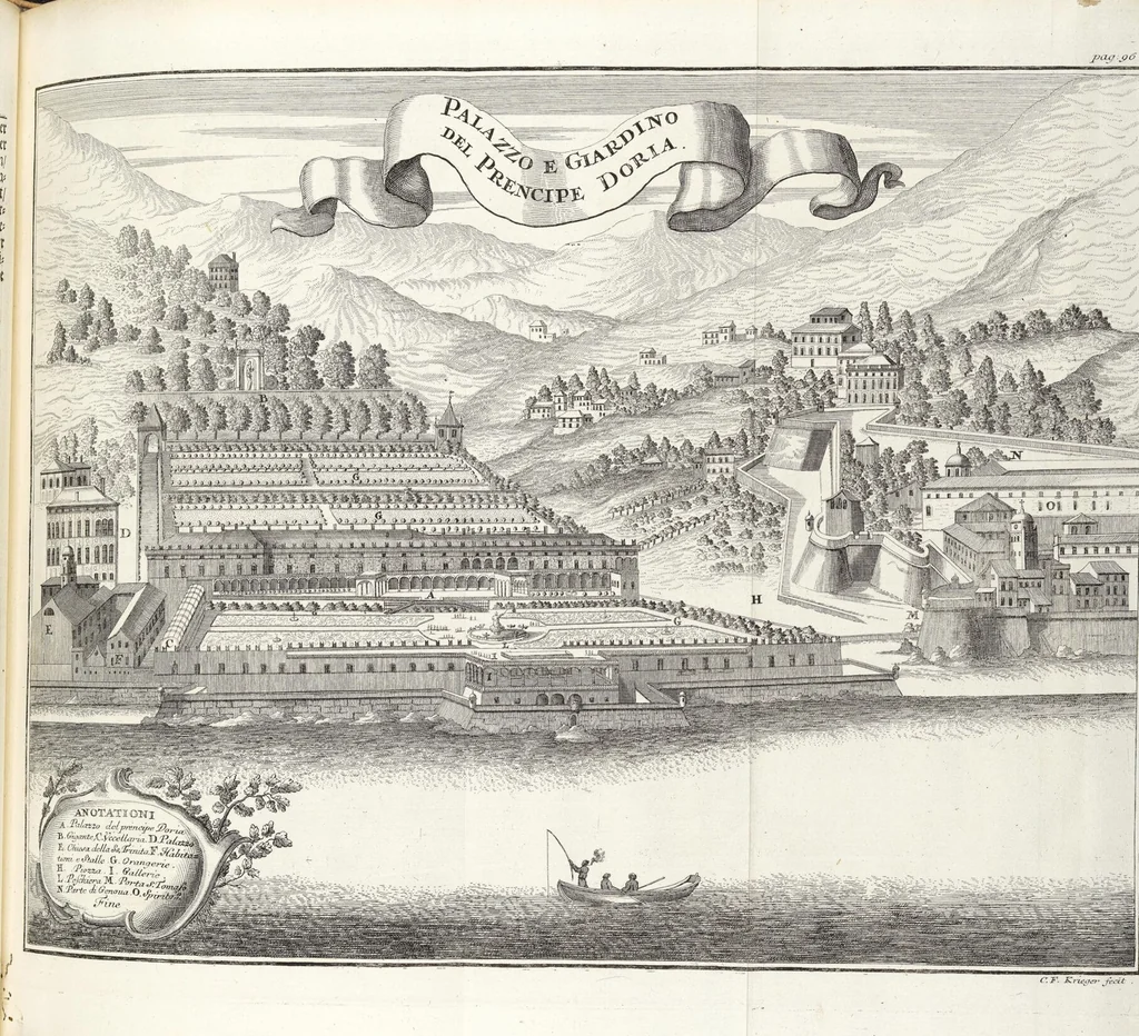 An illustration from Nürnbergische Hesperides, Oder Gründliche Beschreibung Der Edlen Citronat- Citronen- und Pomeranzen-Früchte: Wie solche in selbiger und benachbarten Gegend/ recht mögen eingesetzt/ gewartet/ erhalten und fortgebracht werden/ Samt Einer ausführlichen Erzehlung der meisten Sorten/ welche theils zu Nürnberg würcklich gewachsen/ theils von verschiedenen fremden Orten dahin gebracht worden, auf das accurateste in Kupffer gestochen/ in Vier Theile eingetheilet und mit nützlichen Anmerckungen erkläret, 1708, leaf 127