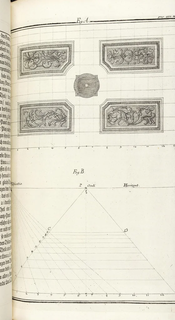 An illustration from Nürnbergische Hesperides, Oder Gründliche Beschreibung Der Edlen Citronat- Citronen- und Pomeranzen-Früchte: Wie solche in selbiger und benachbarten Gegend/ recht mögen eingesetzt/ gewartet/ erhalten und fortgebracht werden/ Samt Einer ausführlichen Erzehlung der meisten Sorten/ welche theils zu Nürnberg würcklich gewachsen/ theils von verschiedenen fremden Orten dahin gebracht worden, auf das accurateste in Kupffer gestochen/ in Vier Theile eingetheilet und mit nützlichen Anmerckungen erkläret, 1708, leaf 489