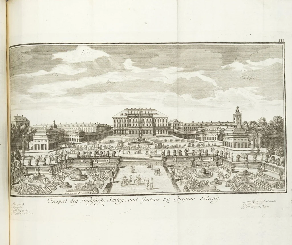 An illustration from Continvation der Nürnbergischen Hesperidvm, Oder: Fernere gründliche Beschreibung Der Edlen Citronat- Citronen- und Pomeranzen-Früchte: mit einem ausführlichen Bericht, wie solche am besten zu warten und zu erhalten seyn ; Worbei diejenigen Sorten, so theils zu Nürnberg gewachsen, theils von verschiedenen fremden Orten dahin gelanget, auf das accurateste in Kupffer gestochen und nachgezeichnet worden ; abermals in vier Theile eingetheilet, und mit gehörigen Anmerkungen erläutert, 1714, leaf 43