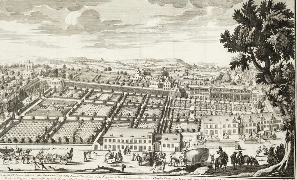 An illustration from Continvation der Nürnbergischen Hesperidvm, Oder: Fernere gründliche Beschreibung Der Edlen Citronat- Citronen- und Pomeranzen-Früchte: mit einem ausführlichen Bericht, wie solche am besten zu warten und zu erhalten seyn ; Worbei diejenigen Sorten, so theils zu Nürnberg gewachsen, theils von verschiedenen fremden Orten dahin gelanget, auf das accurateste in Kupffer gestochen und nachgezeichnet worden ; abermals in vier Theile eingetheilet, und mit gehörigen Anmerkungen erläutert, 1714, leaf 61