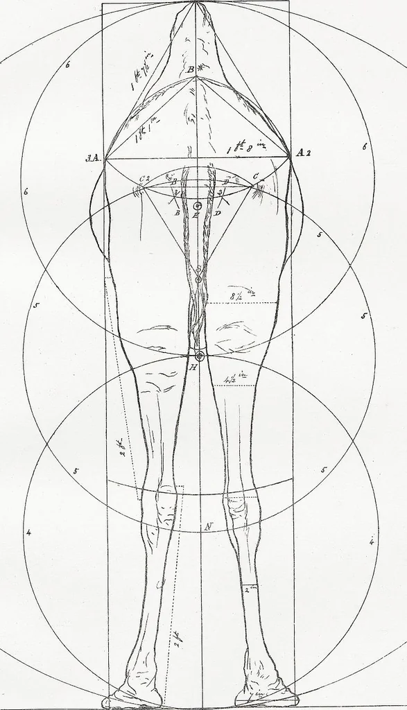 An illustration from The camel: its anatomy, proportions, and paces, 1865, leaf 103