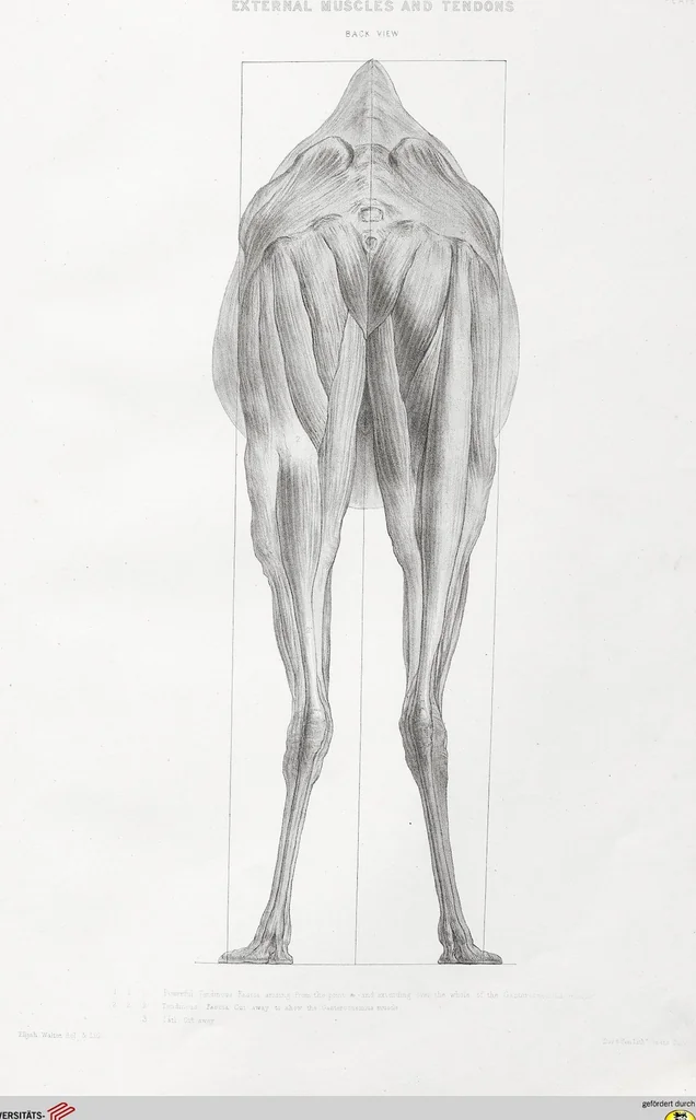 An illustration from The camel: its anatomy, proportions, and paces, 1865, leaf 68